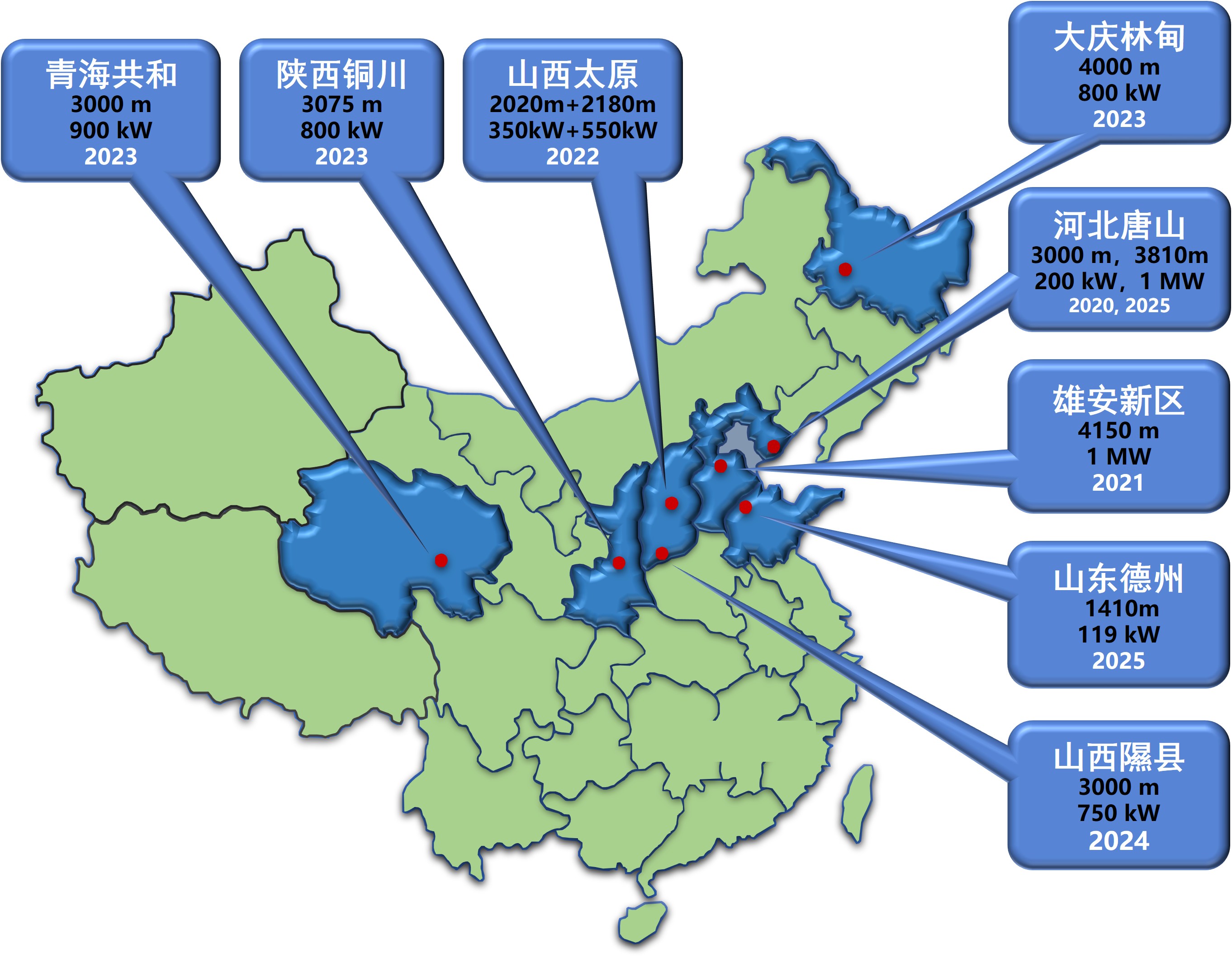 [中国区域示范工程地图分布现状图]